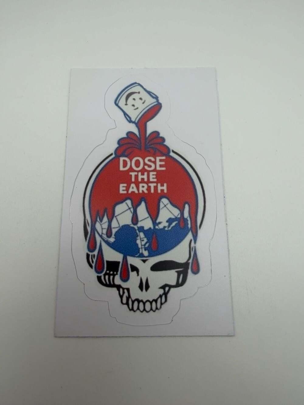 Grateful Dead Dose The Earth Skull Sticker